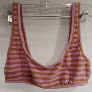 Made well Pink and Brown Pullover Bikini Top